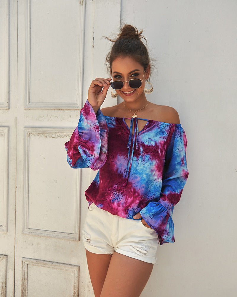 Top Women's Summer Strapless Sexy Long - sleeved Shirt - Taylor K Shop