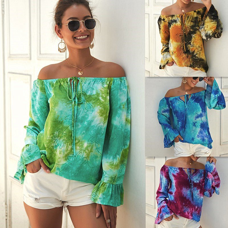 Top Women's Summer Strapless Sexy Long - sleeved Shirt - Taylor K Shop