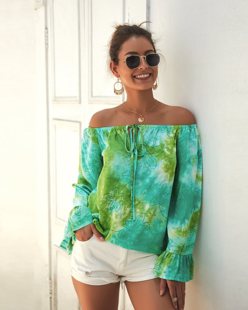 Top Women's Summer Strapless Sexy Long - sleeved Shirt - Taylor K Shop