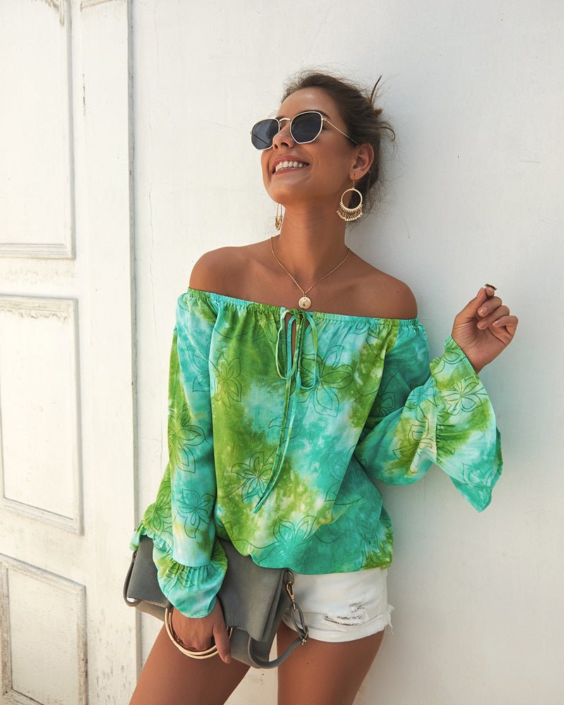 Top Women's Summer Strapless Sexy Long - sleeved Shirt - Taylor K Shop