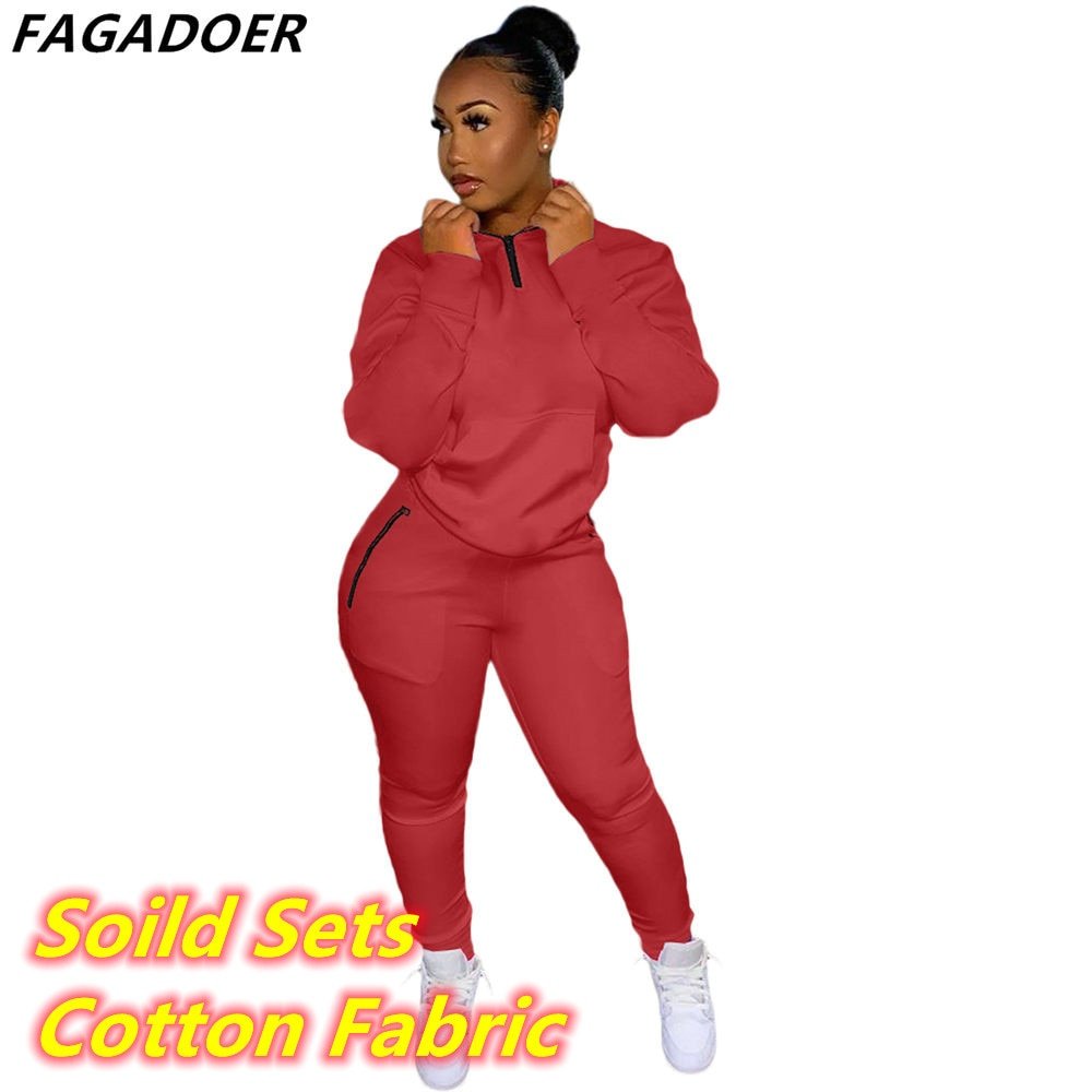 Two Piece Set Pink Letter Print Solid Casual Outfits Zip Sweatshirt - Taylor K Shop