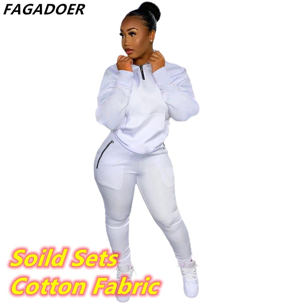 Two Piece Set Pink Letter Print Solid Casual Outfits Zip Sweatshirt - Taylor K Shop