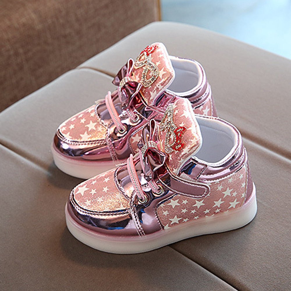 Velcro Flashing Luminous Kids Shoes - Taylor K Shop