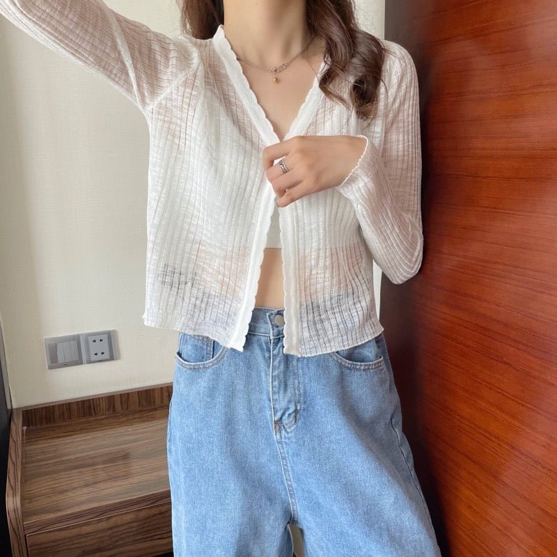 Very Fairy Blouse, Ice Silk Sunscreen Sweater, Summer New Small Cardigan, Thin Section, Long - sleeved Blouse Women - Taylor K Shop
