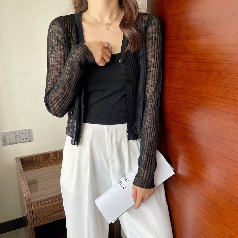 Very Fairy Blouse, Ice Silk Sunscreen Sweater, Summer New Small Cardigan, Thin Section, Long - sleeved Blouse Women - Taylor K Shop