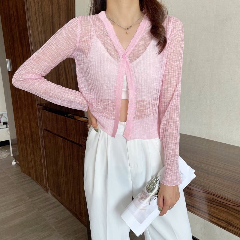 Very Fairy Blouse, Ice Silk Sunscreen Sweater, Summer New Small Cardigan, Thin Section, Long - sleeved Blouse Women - Taylor K Shop