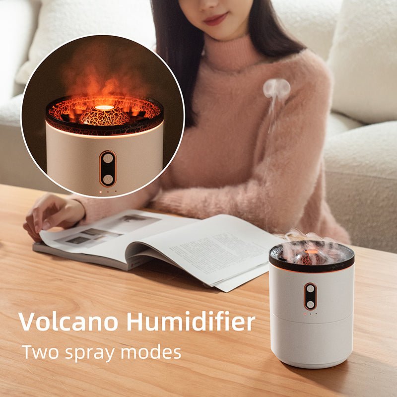 Volcanic Flame Aroma Essential Oil Diffuser USB Portable Jellyfish Air Humidifier Night Light Lamp Fragrance Humidifier - Taylor K Shop