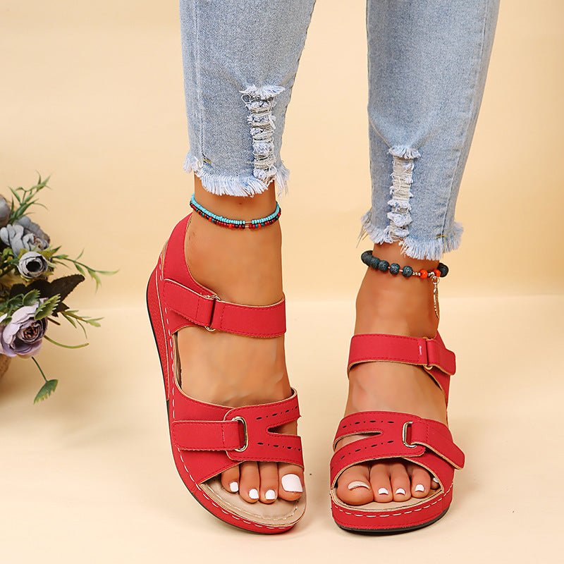 Wedge Sandals Summer Velcro Platform Shoes Women - Taylor K Shop