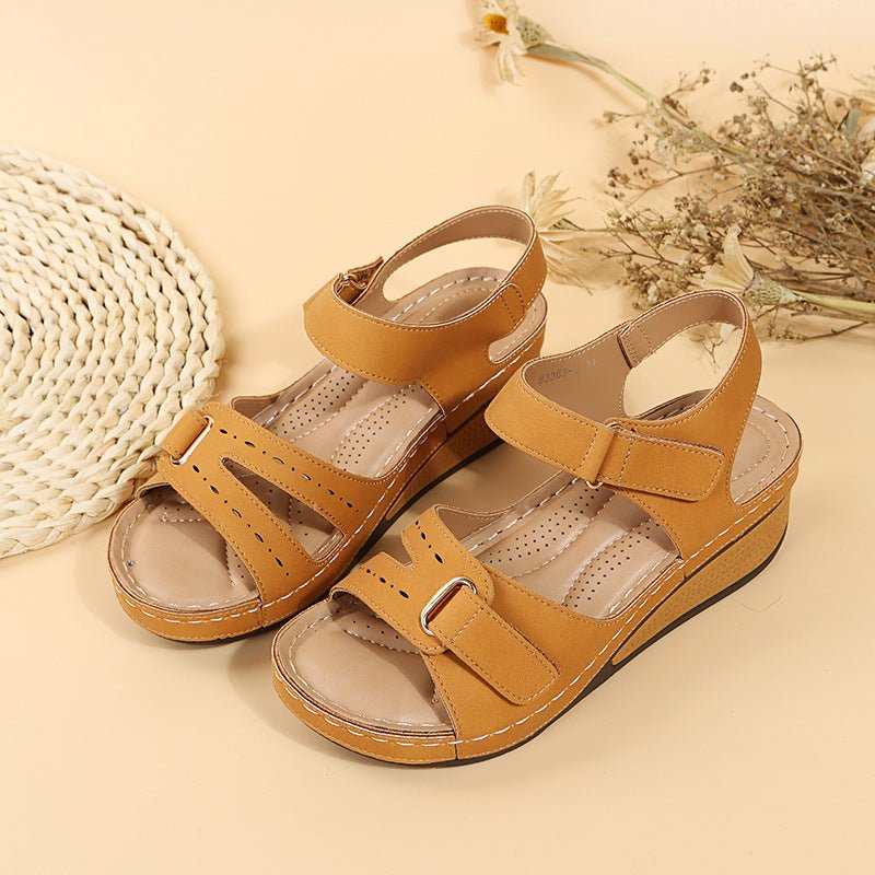 Wedge Sandals Summer Velcro Platform Shoes Women - Taylor K Shop