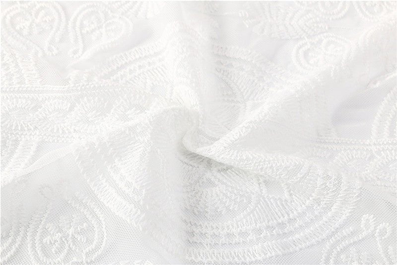 White Hollow Lace Sexy Bikini Jacket Blouse Women's Summer Long - Sleeved - Taylor K Shop