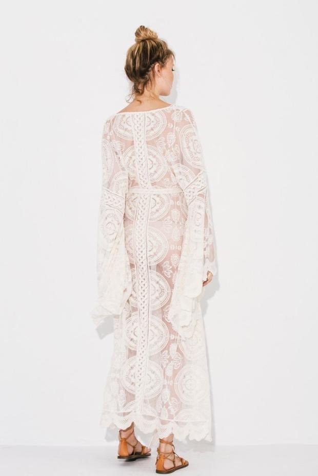 White Hollow Lace Sexy Bikini Jacket Blouse Women's Summer Long - Sleeved - Taylor K Shop