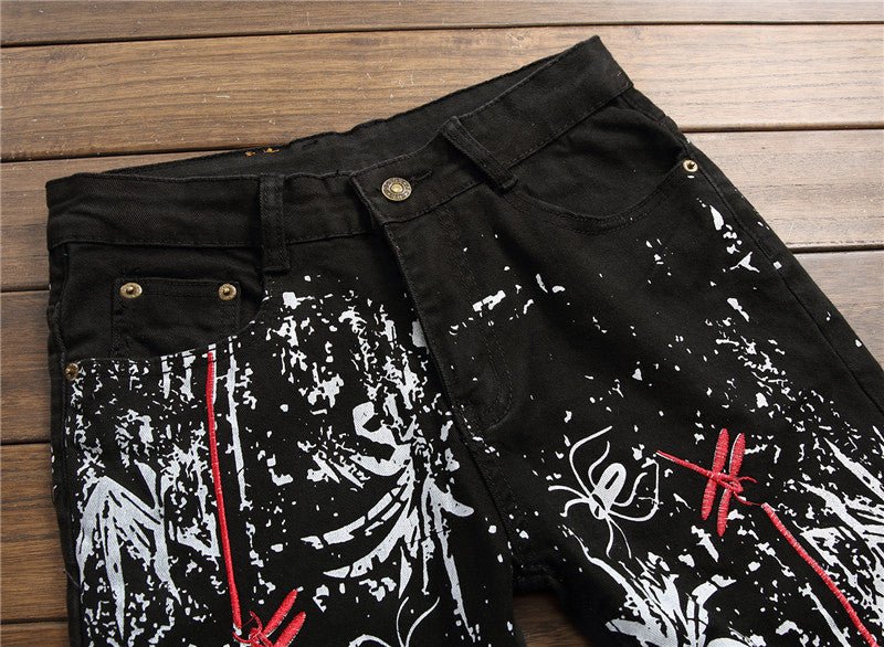 White print jeans - Taylor K Shop