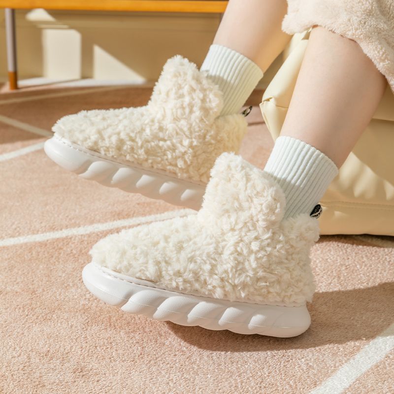 Winter Package Heeled Waterproof Home Indoor And Outdoor Wear Cute High Helper Cotton Slippers - Taylor K Shop