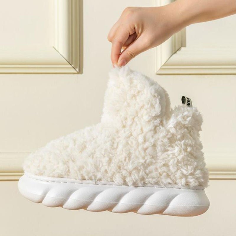 Winter Package Heeled Waterproof Home Indoor And Outdoor Wear Cute High Helper Cotton Slippers - Taylor K Shop