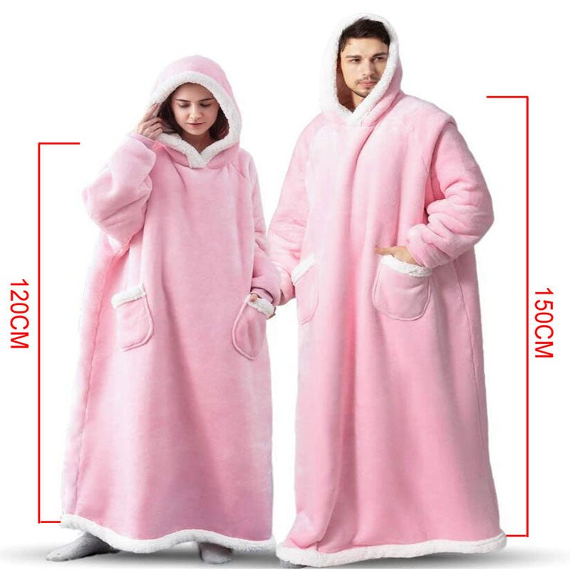 Winter TV Hoodie Blanket Winter Warm Home Clothes Women Men Oversized Pullover With Pockets - Taylor K Shop
