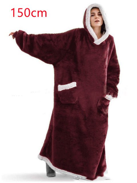 Winter TV Hoodie Blanket Winter Warm Home Clothes Women Men Oversized Pullover With Pockets - Taylor K Shop