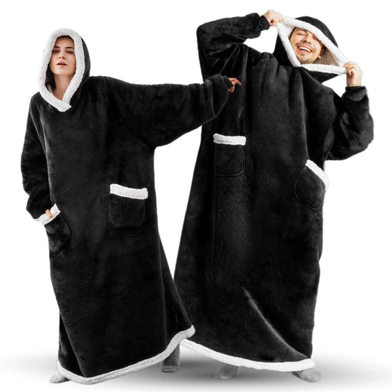 Winter TV Hoodie Blanket Winter Warm Home Clothes Women Men Oversized Pullover With Pockets - Taylor K Shop