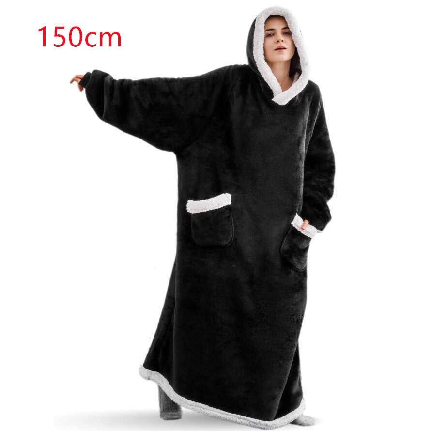 Winter TV Hoodie Blanket Winter Warm Home Clothes Women Men Oversized Pullover With Pockets - Taylor K Shop