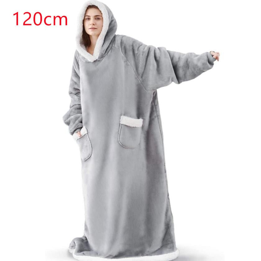Winter TV Hoodie Blanket Winter Warm Home Clothes Women Men Oversized Pullover With Pockets - Taylor K Shop