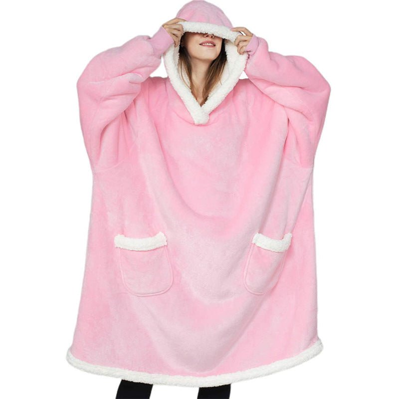 Winter TV Hoodie Blanket Winter Warm Home Clothes Women Men Oversized Pullover With Pockets - Taylor K Shop