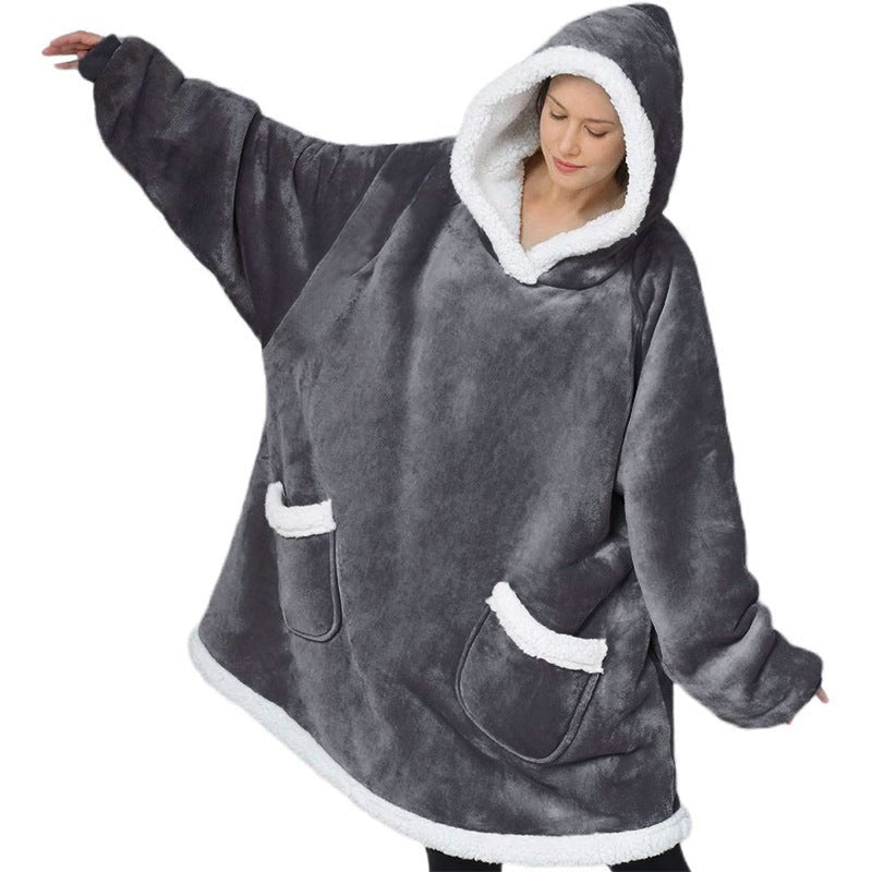 Winter TV Hoodie Blanket Winter Warm Home Clothes Women Men Oversized Pullover With Pockets - Taylor K Shop
