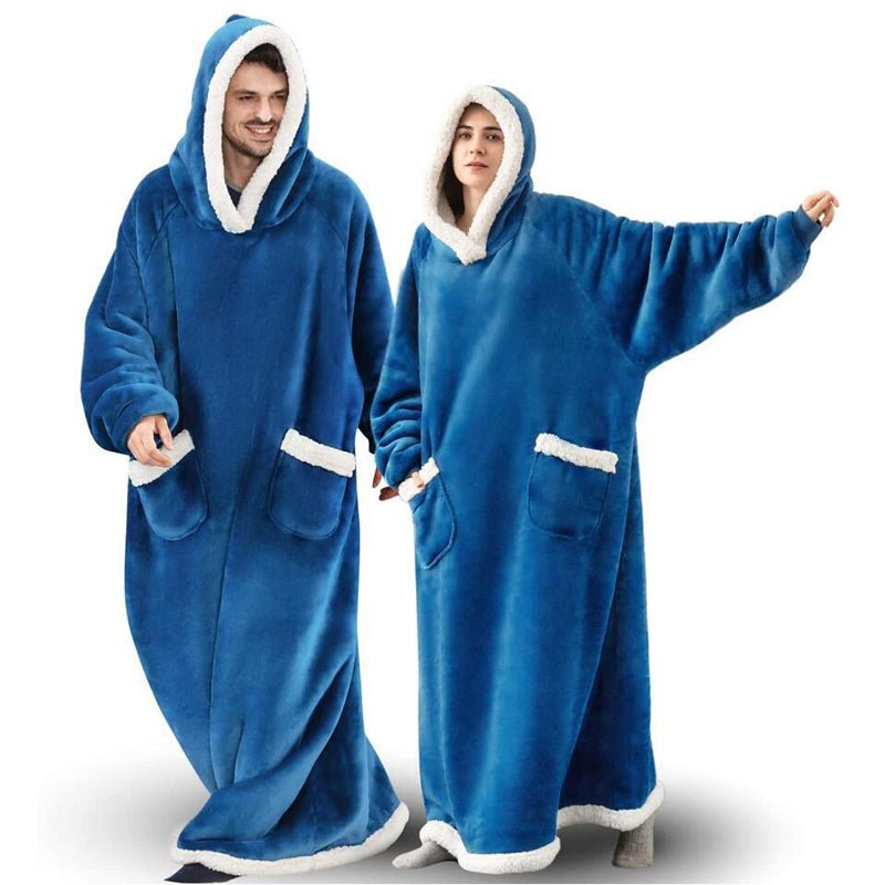 Winter TV Hoodie Blanket Winter Warm Home Clothes Women Men Oversized Pullover With Pockets - Taylor K Shop