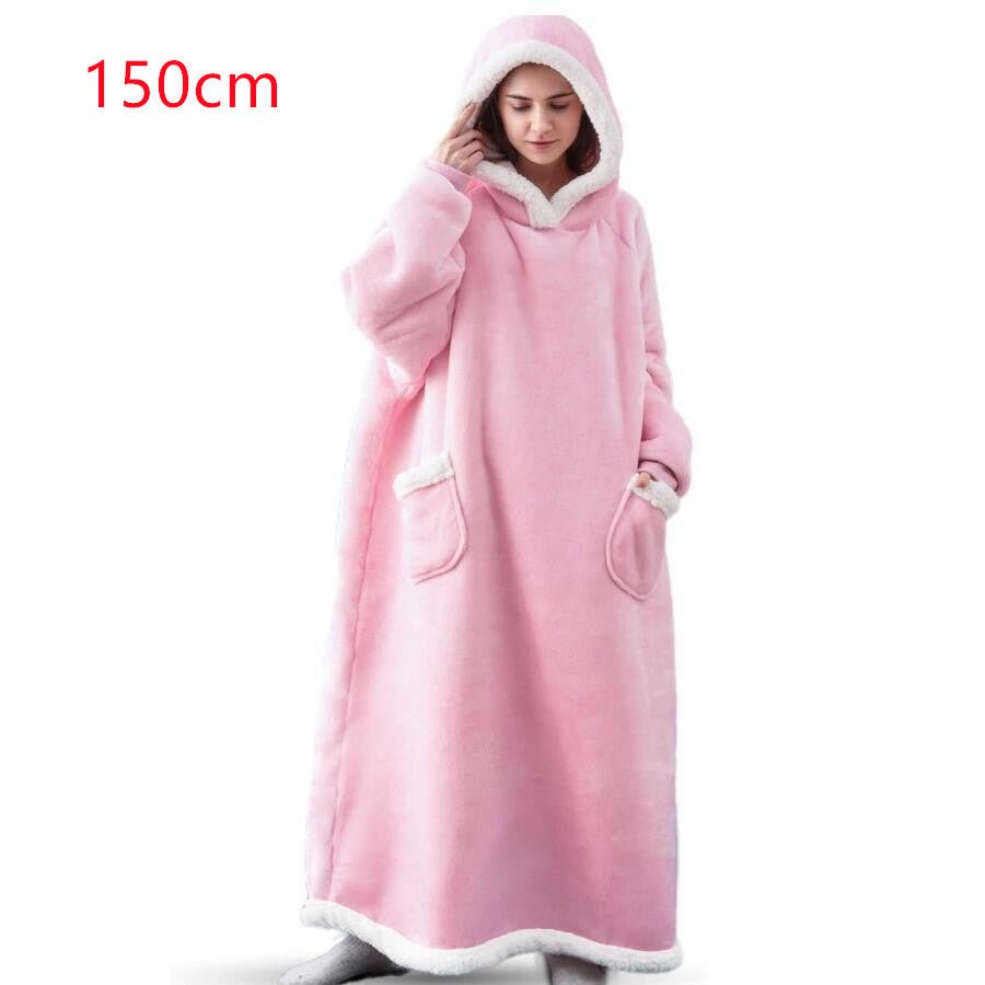 Winter TV Hoodie Blanket Winter Warm Home Clothes Women Men Oversized Pullover With Pockets - Taylor K Shop
