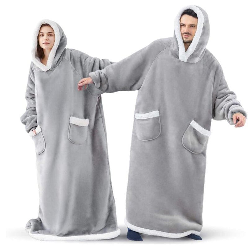 Winter TV Hoodie Blanket Winter Warm Home Clothes Women Men Oversized Pullover With Pockets - Taylor K Shop