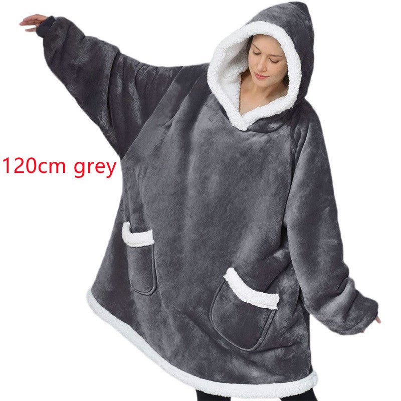 Winter TV Hoodie Blanket Winter Warm Home Clothes Women Men Oversized Pullover With Pockets - Taylor K Shop