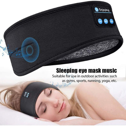 Wireless Bluetooth Sleeping Headphones Headband Thin Soft Elastic Comfortable Music Ear Phones Eye Mask For Side Sleeper Sports - Taylor K Shop