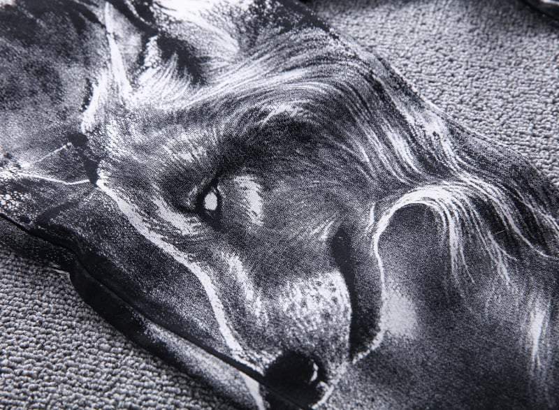 Wolf print jeans - Taylor K Shop