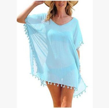 Women Blouses Loose Chiffon Dress Summer Beach Tunic Cover - Up Shirt - Taylor K Shop