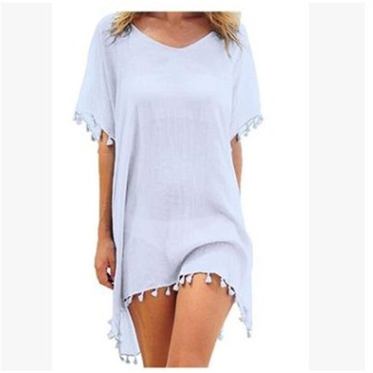 Women Blouses Loose Chiffon Dress Summer Beach Tunic Cover - Up Shirt - Taylor K Shop