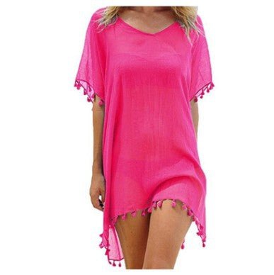 Women Blouses Loose Chiffon Dress Summer Beach Tunic Cover - Up Shirt - Taylor K Shop