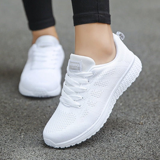 Women Casual Shoes Fashion Breathable Walking Mesh Flat Shoes Woman White Sneakers Women 2022 Tenis Feminino Female Shoes - Taylor K Shop
