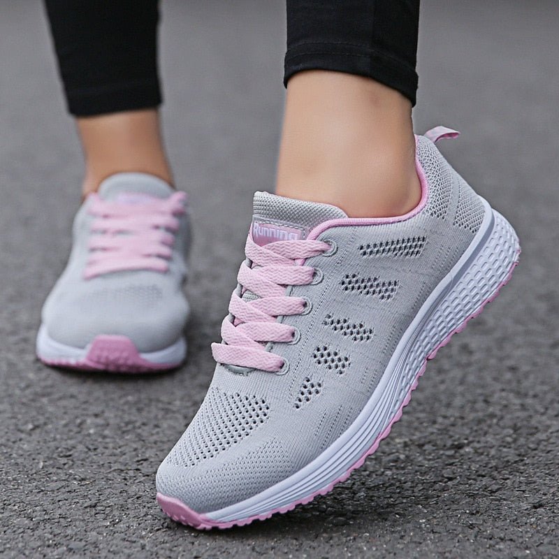 Women Casual Shoes Fashion Breathable Walking Mesh Flat Shoes Woman White Sneakers Women 2022 Tenis Feminino Female Shoes - Taylor K Shop