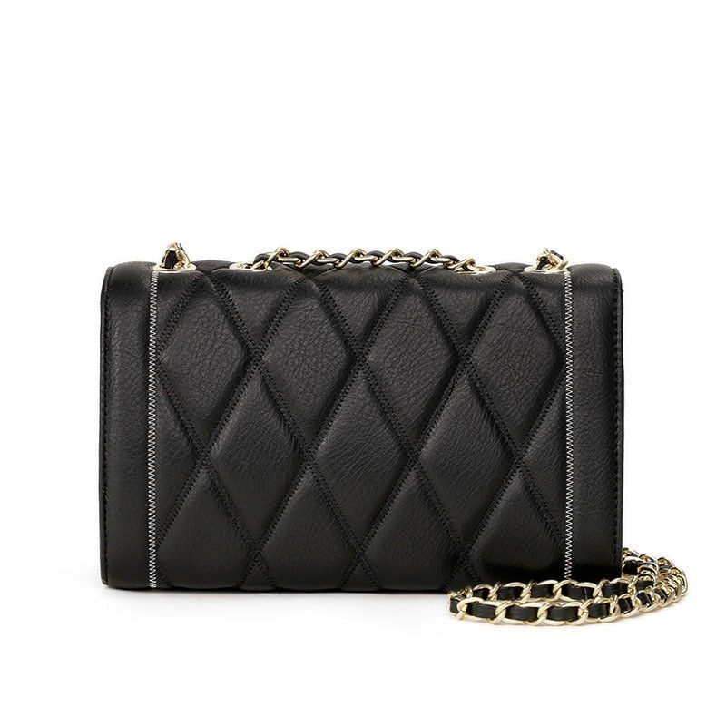 Women Crossbody Shoulder Bag Diamond Lattice Handbag Lady Purse Split Leather Chain Strap Messenger Bag Valentine Day Gift - Taylor K Shop