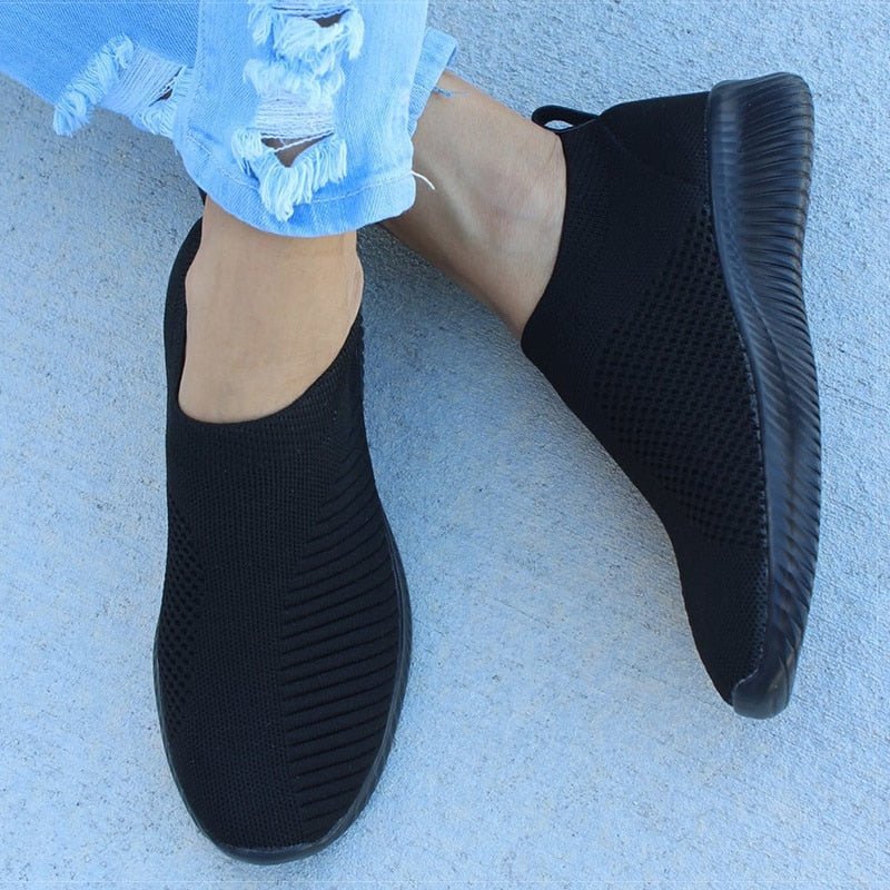 Women Flat Slip on White Shoes Woman Lightweight White Sneakers Summer Autumn Casual Chaussures Femme Basket Flats Shoes - Taylor K Shop