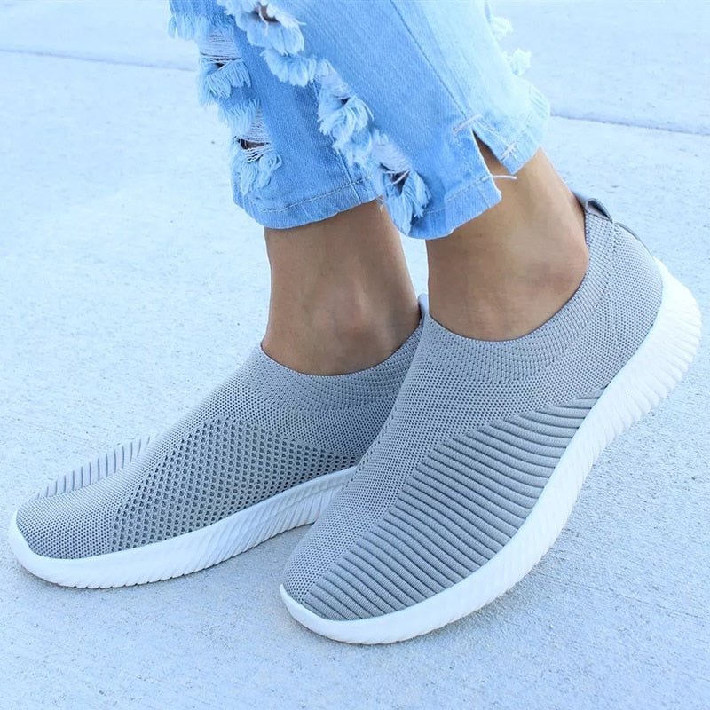 Women Flat Slip on White Shoes Woman Lightweight White Sneakers Summer Autumn Casual Chaussures Femme Basket Flats Shoes - Taylor K Shop