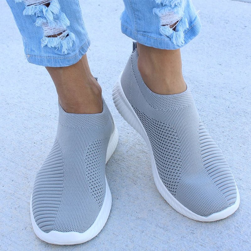 Women Flat Slip on White Shoes Woman Lightweight White Sneakers Summer Autumn Casual Chaussures Femme Basket Flats Shoes - Taylor K Shop