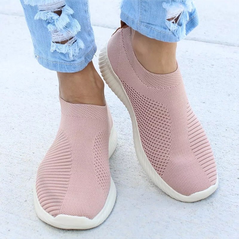 Women Flat Slip on White Shoes Woman Lightweight White Sneakers Summer Autumn Casual Chaussures Femme Basket Flats Shoes - Taylor K Shop
