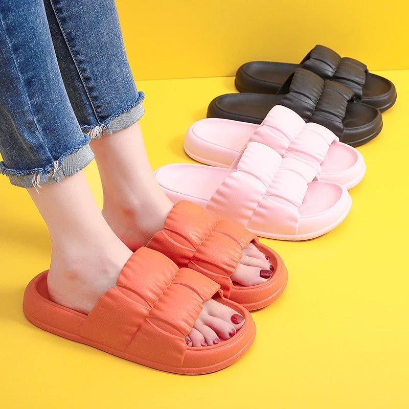 Women Home Shoes Bathroom Slippers Soft Sole Slides Summer Beach Shoes - Taylor K Shop