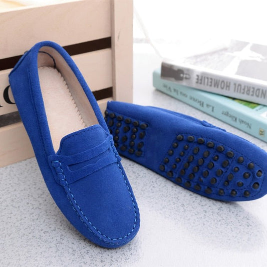 Women Shoes 2023 Genuine Leather Women Flat Shoes Casual Loafers Slip On Women's Flats Shoes Moccasins Lady Driving Shoes - Taylor K Shop