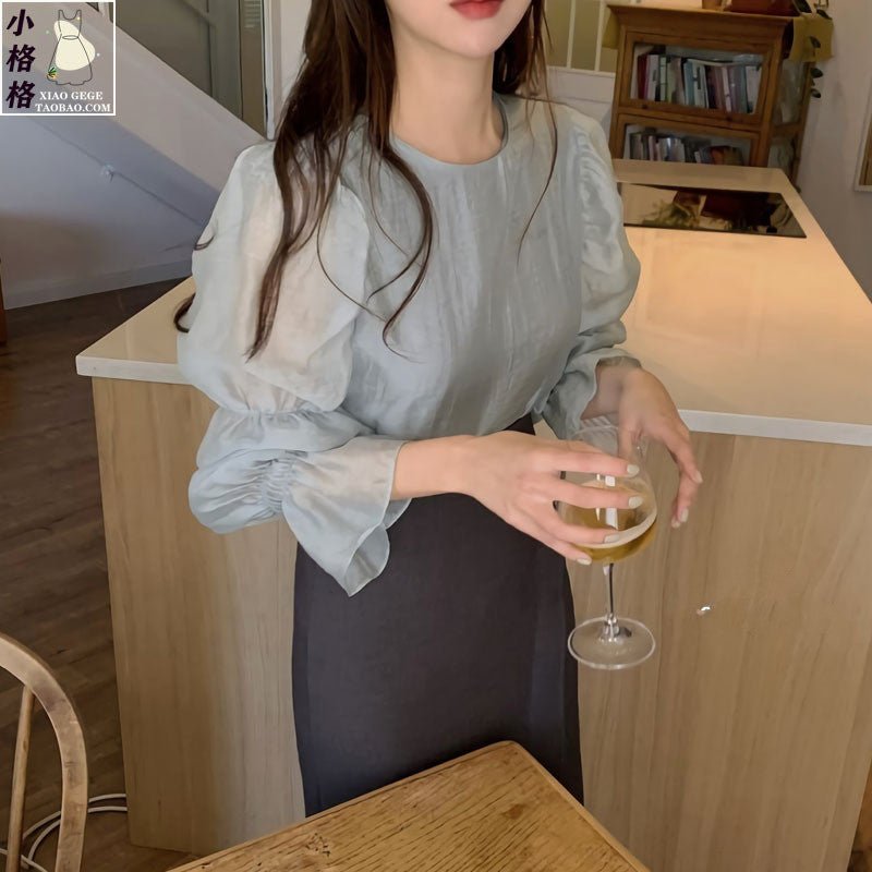 Women's Blouse Lantern Sleeve All - match Blouse - Taylor K Shop