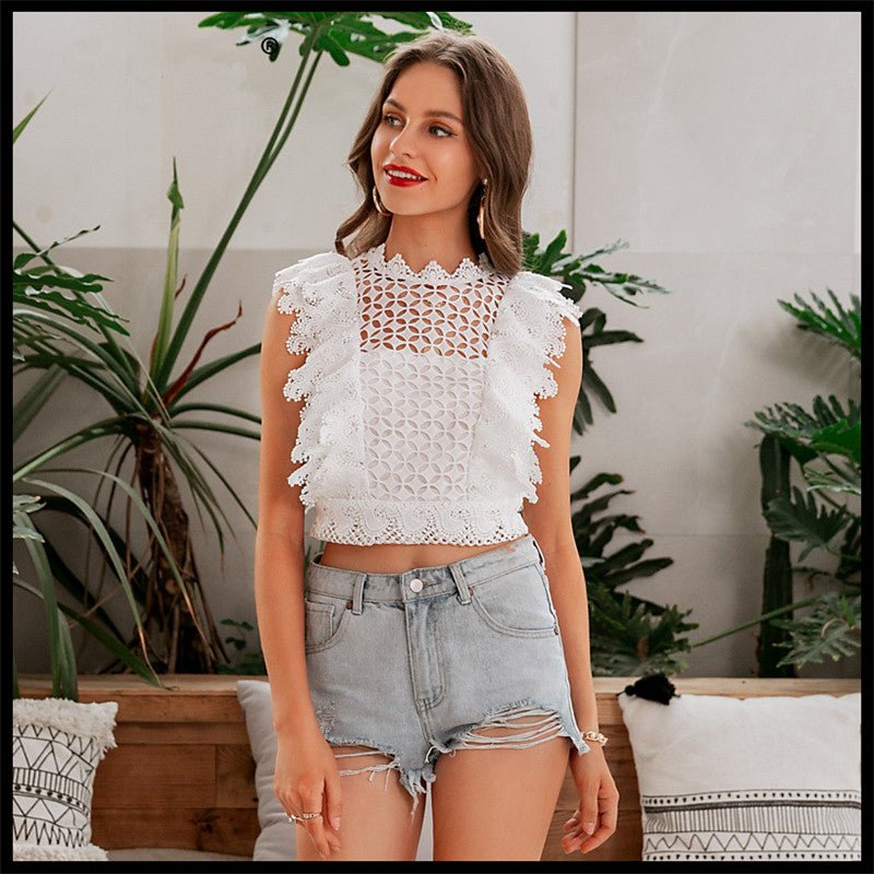Women's lace sleeveless blouse - Taylor K Shop