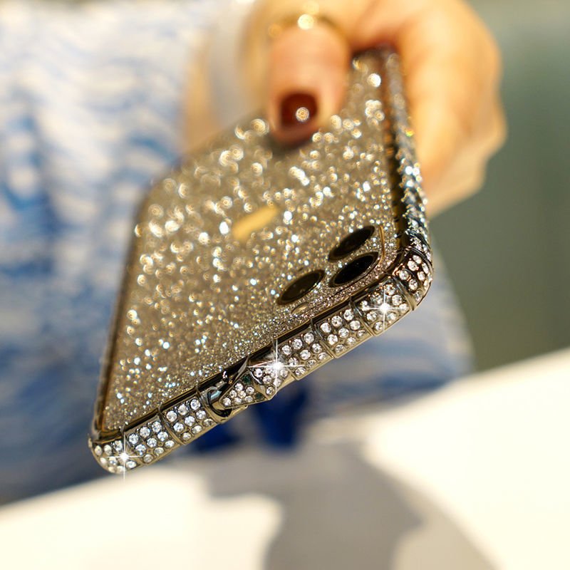 Women's Mobile Phone Case With Diamonds And Diamond Frame Luxury Glitter Case - Taylor K Shop