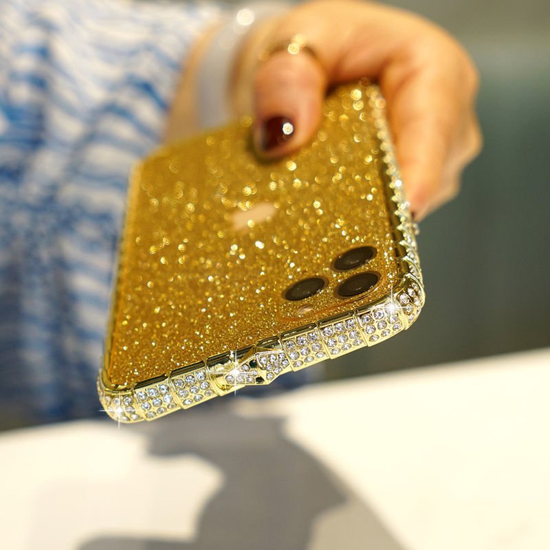 Women's Mobile Phone Case With Diamonds And Diamond Frame Luxury Glitter Case - Taylor K Shop