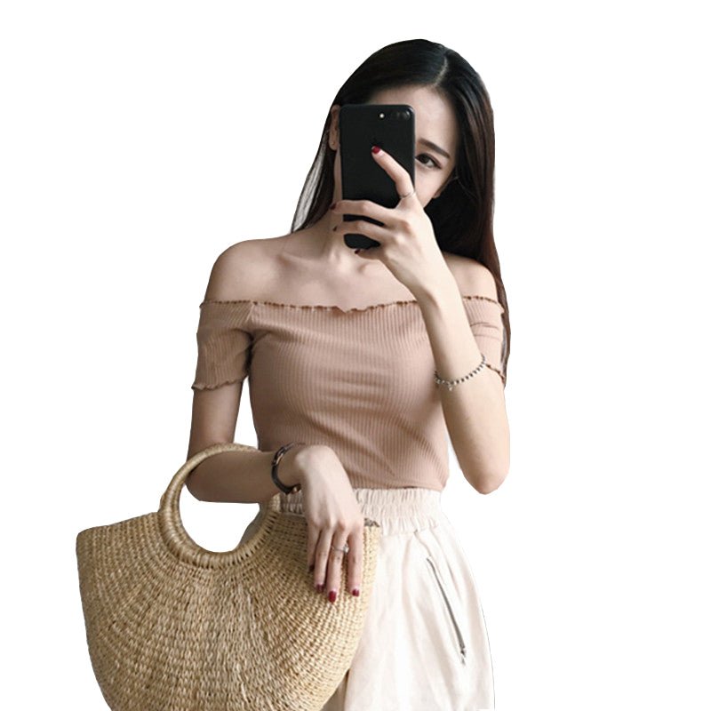 Women's Ruffled Strapless Strapless Blouse - Taylor K Shop