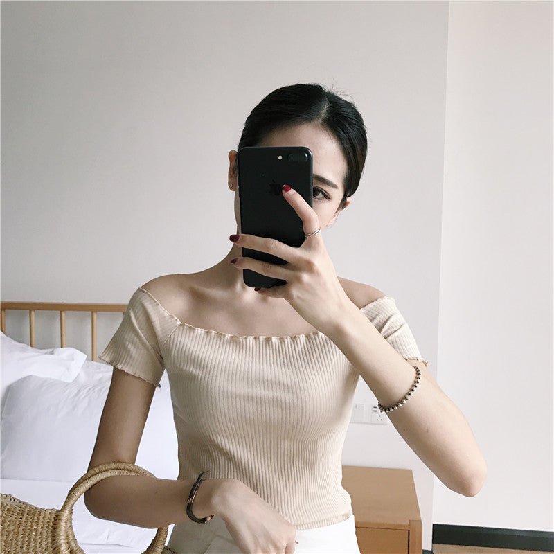 Women's Ruffled Strapless Strapless Blouse - Taylor K Shop