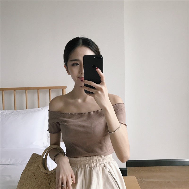 Women's Ruffled Strapless Strapless Blouse - Taylor K Shop